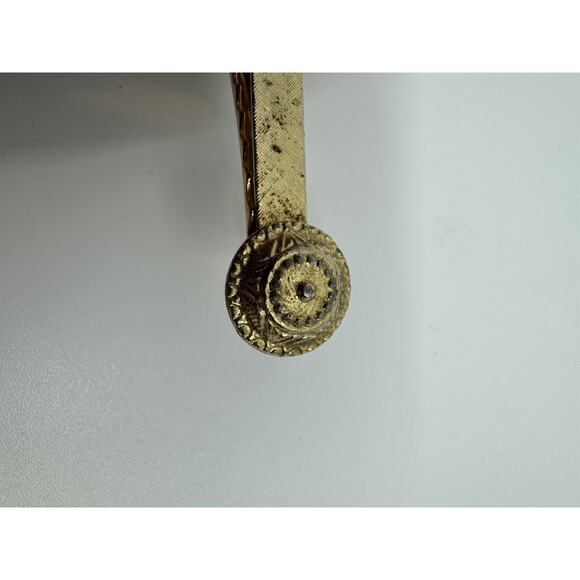 Vintage Tie Bar Tie Clip Gold Toned /w Textured Star Badge (Possibly Swank?) - Picture 8 of 9